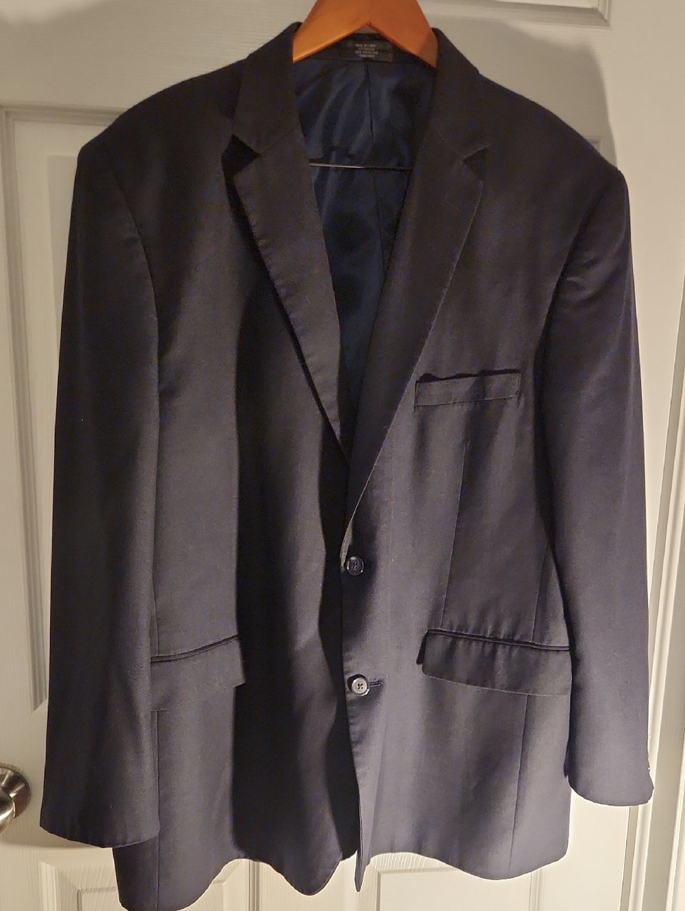 Men's Dark Blue Blazer Sz 48 Portly R